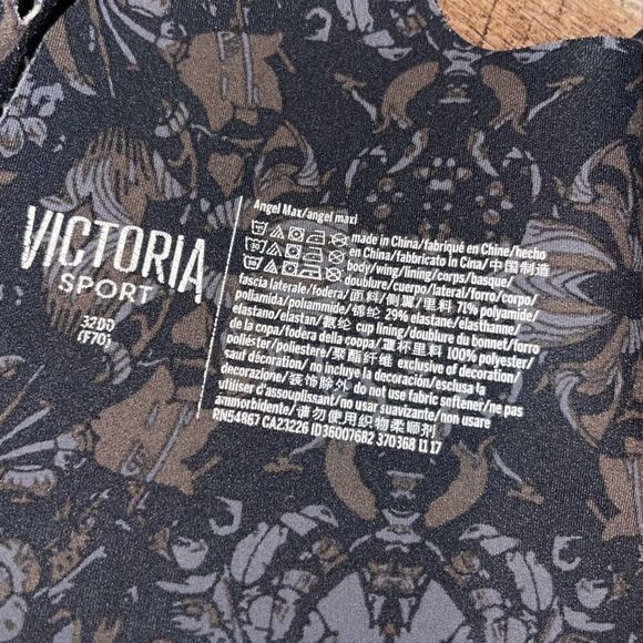 Victoria’s Secret Sport Angel Max Support Sports Bra Discontinued Black Floral 3 - Picture 6 of 6